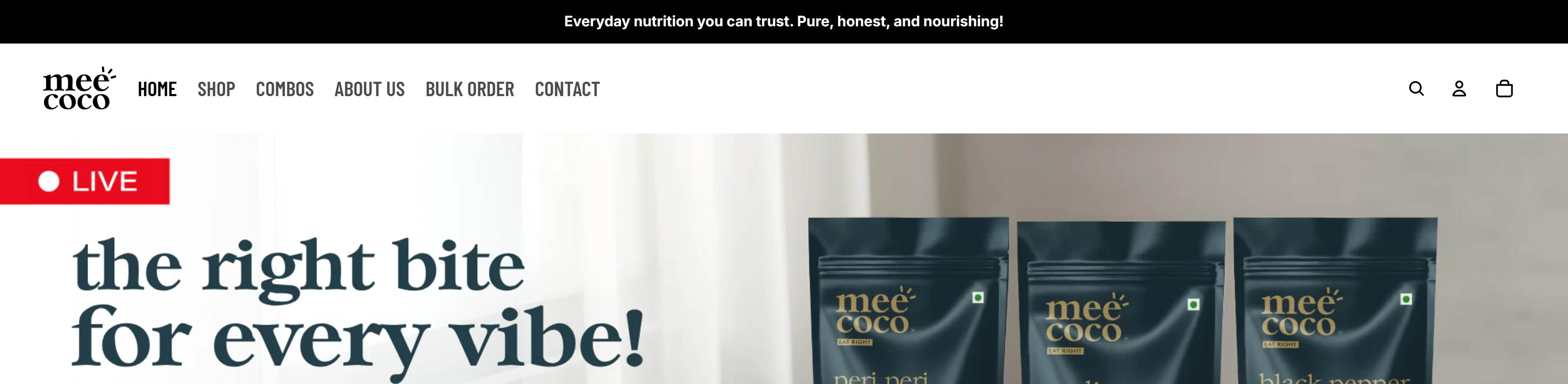 MeeCoco Dry Fruits E-commerce Website