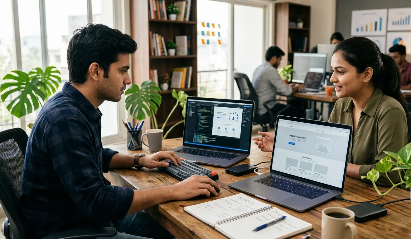 custom-vs-template-website