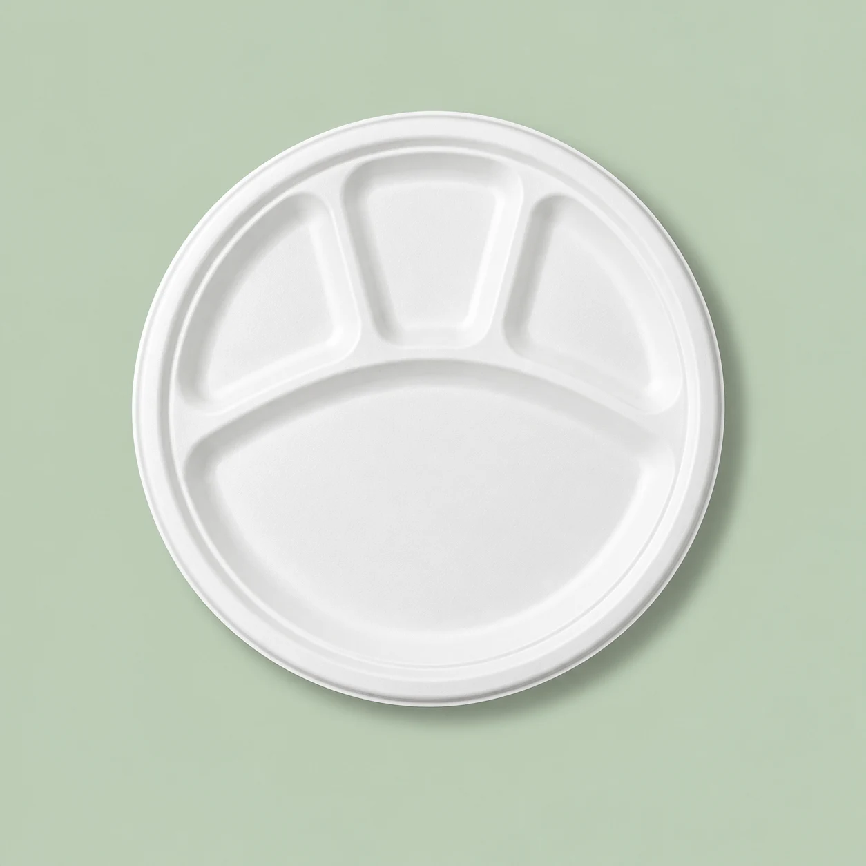 11 Inch 4 Compartment Round Meal Tray Plate