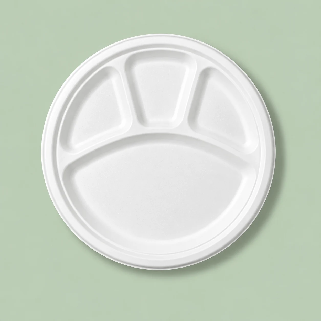12 Inch 4 Compartment Round Meal Tray Plate