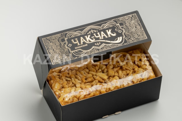 Чак-Чак в крафтовой подарочной упаковке. Чак-Чак в крафтовой упаковке 300 г | Татарский десерт халяль