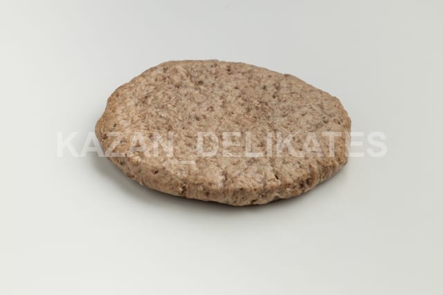 Fried Beef Patty (150g × 2 pcs). Juicy halal patty made from selected beef and chicken thigh