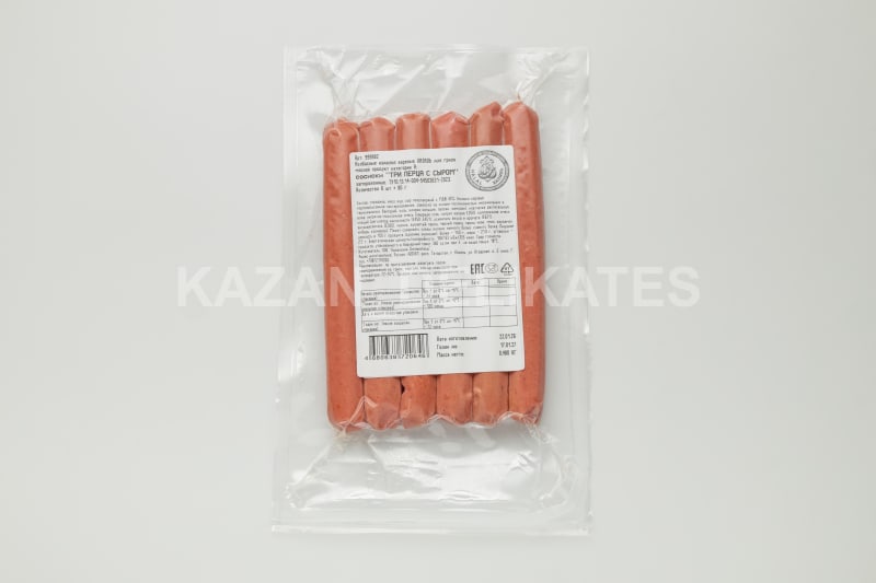 Three Peppers & Cheese Sausages (80g × 6 pcs) — Pack