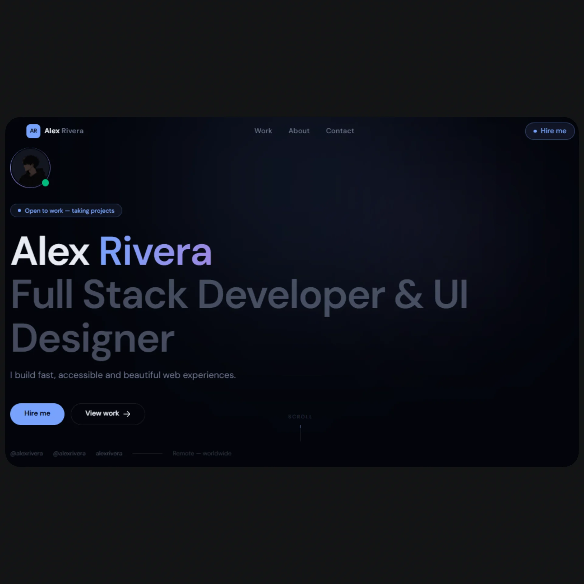 DevPortfolio — Next.js Portfolio Template for Developers & Designers
preview
