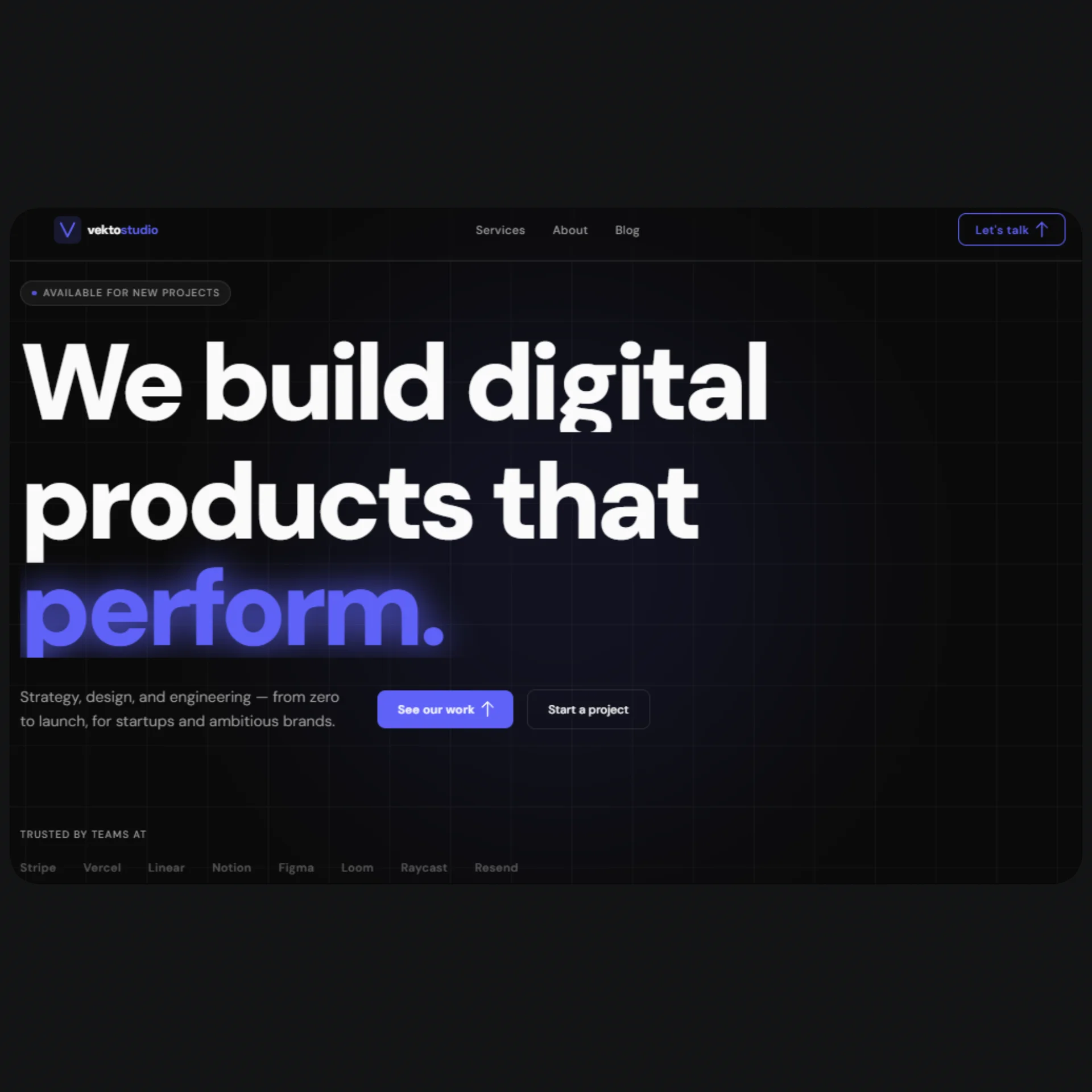 Vekto Studio — Next.js Digital Agency Template preview