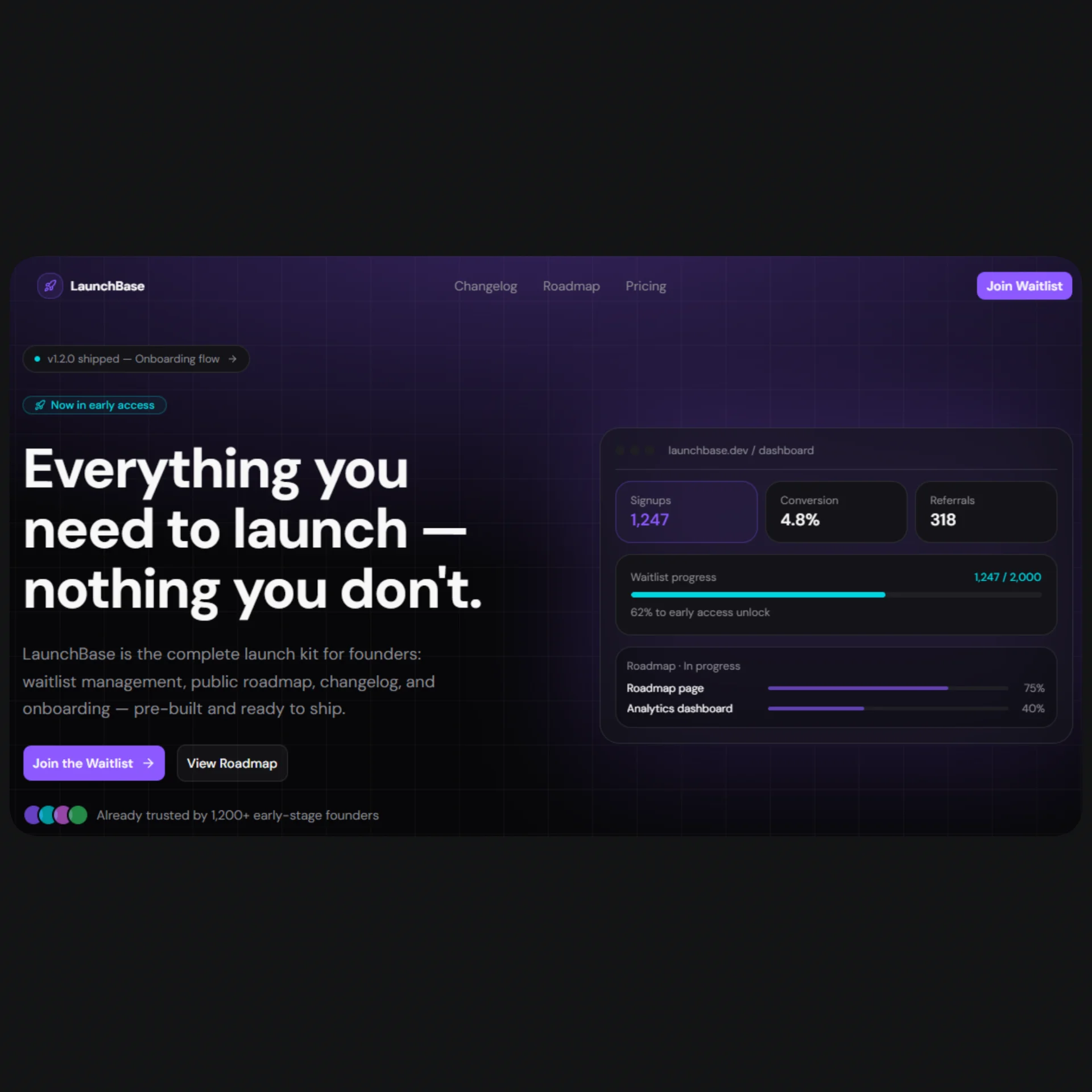 LaunchBase — Next.js Startup Product Launch Kit Template template preview