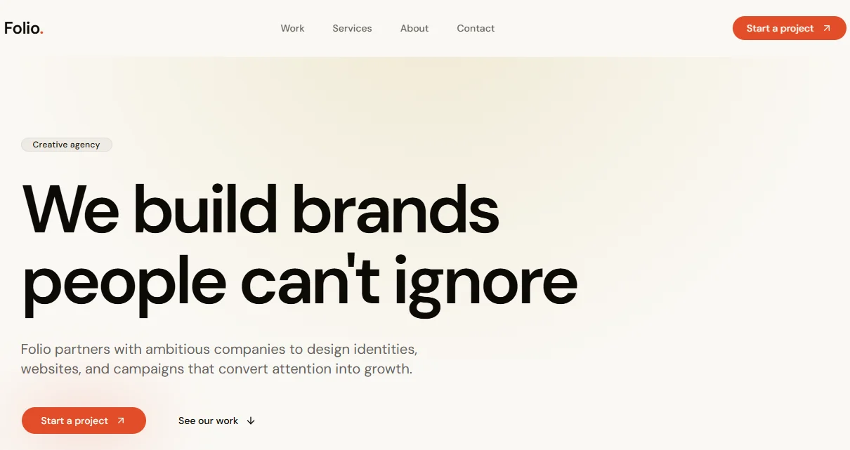 Folio — Next.js Creative Agency Template preview