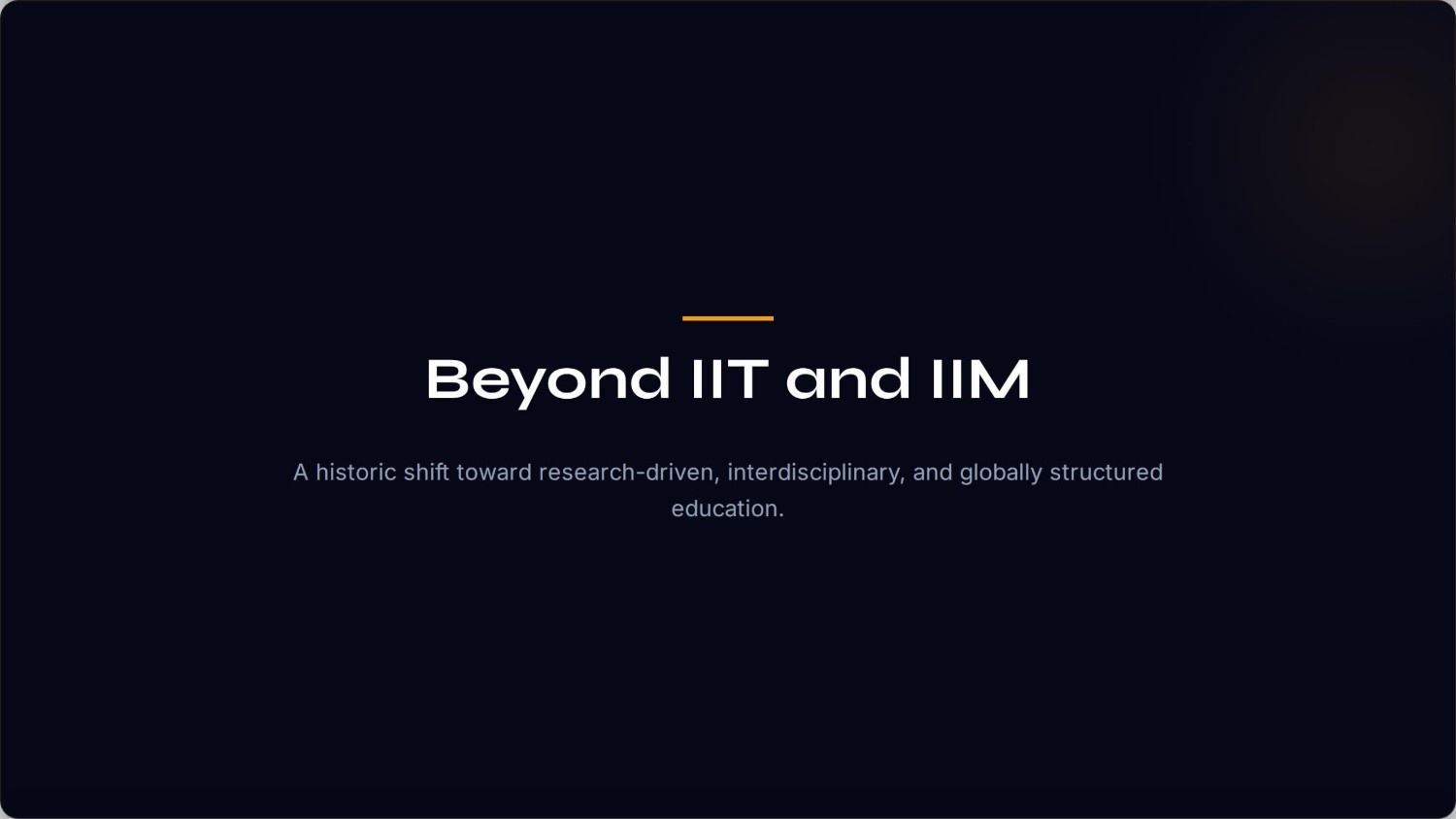 Beyond IIT and IIM