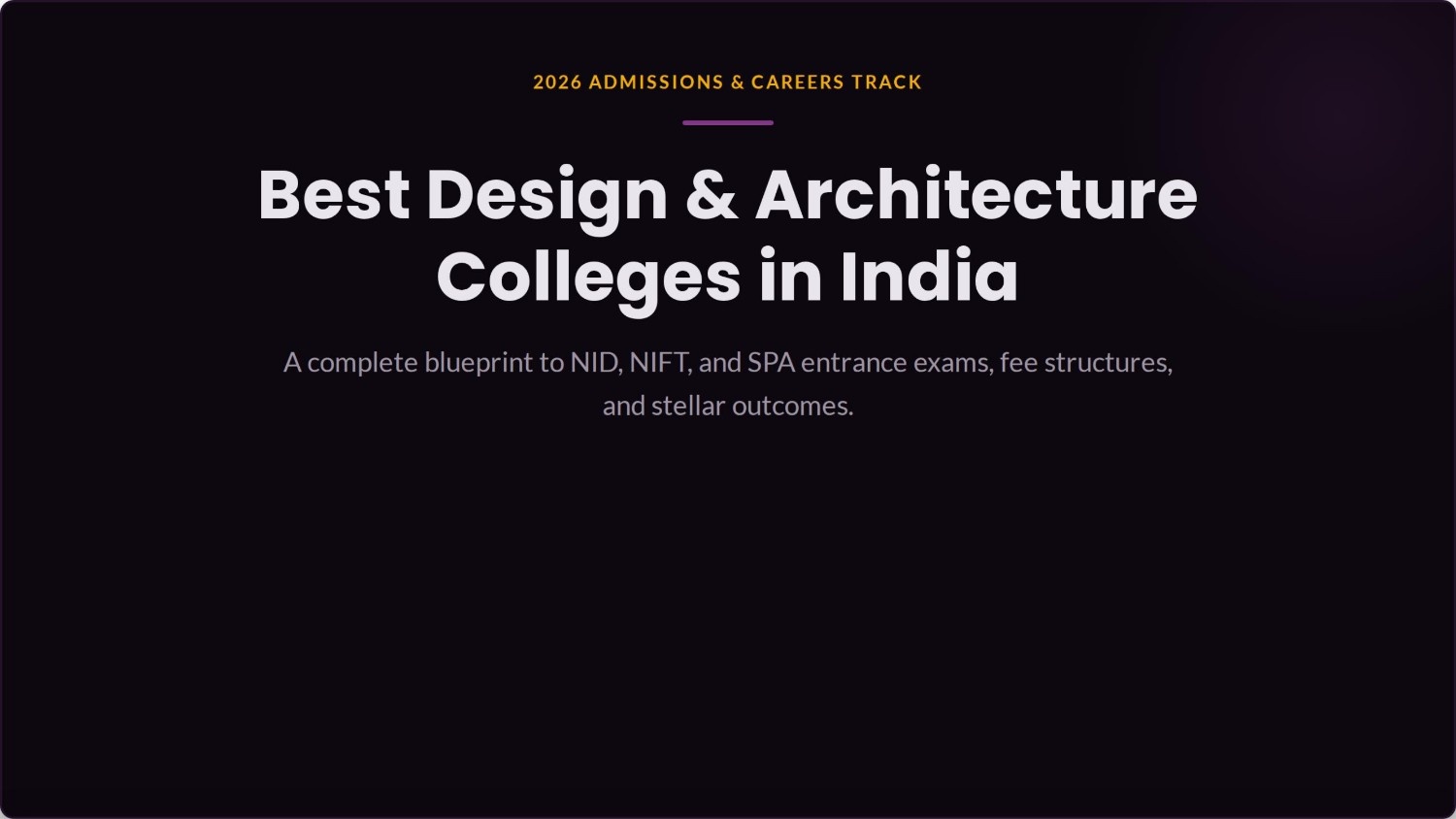 Best Design & Architecture Colleges in India 2026: NID, NIFT & SPA ...