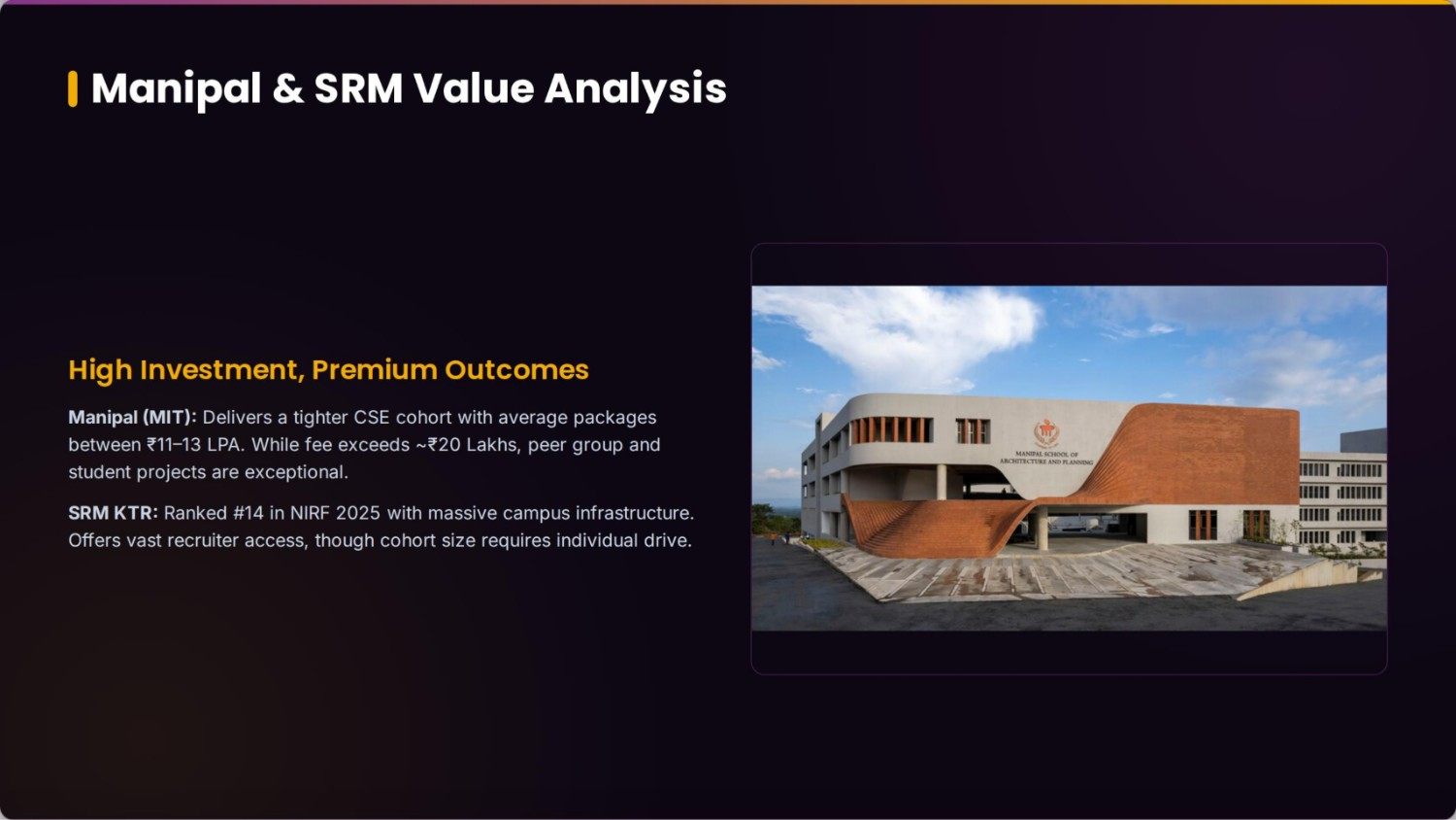 Manipal & SRM