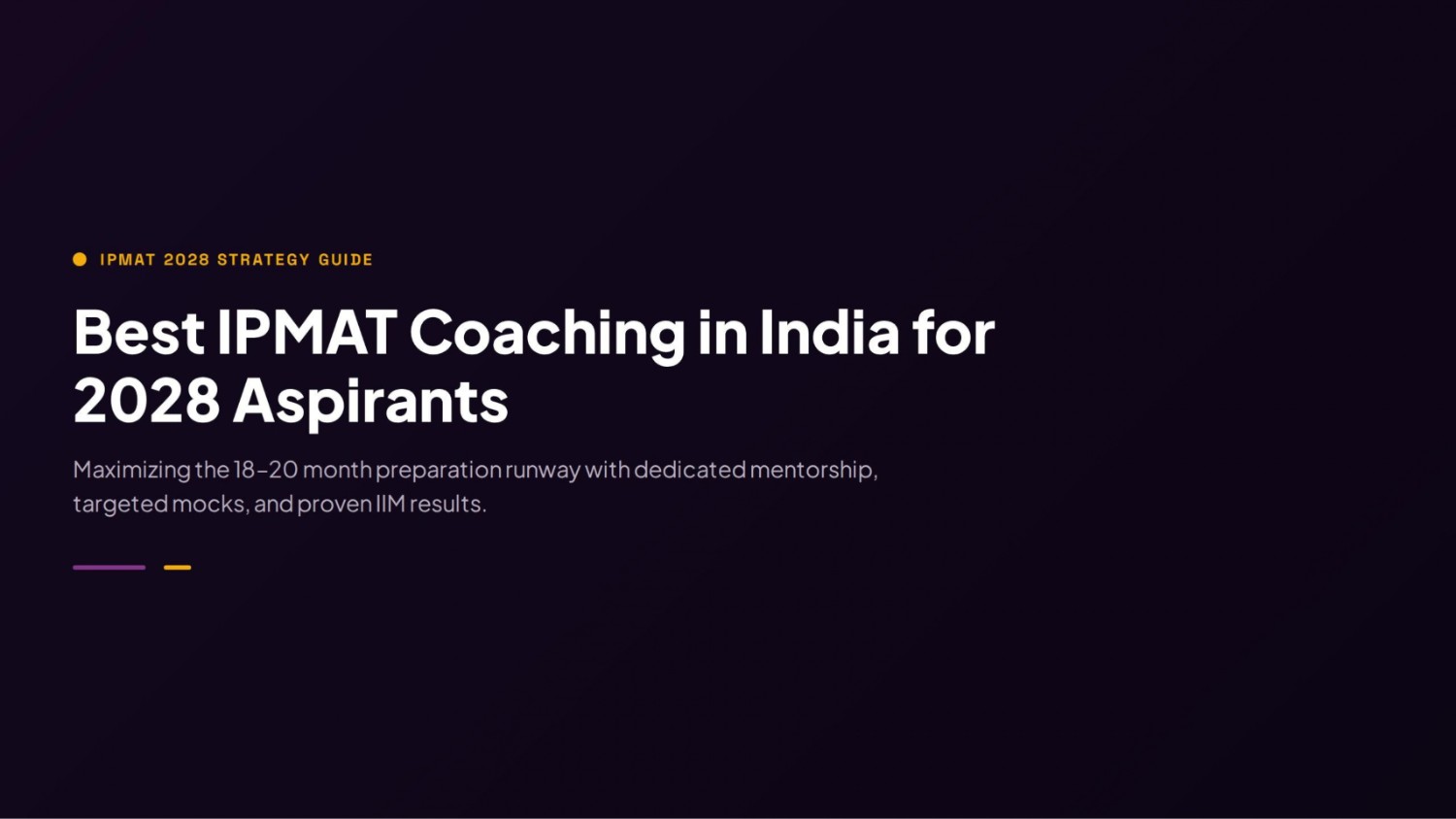 Best IPMAT Coaching in India for IPMAT 2028 Aspirants