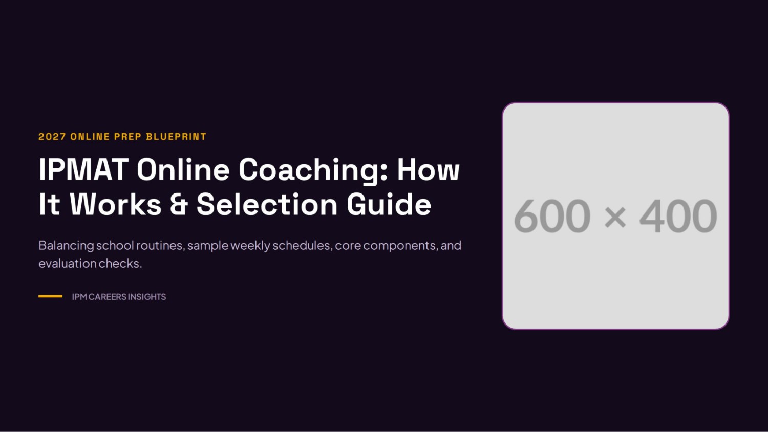 IPMAT Online Coaching: How It Works, What a Week Looks Like and How to Choose (2027)