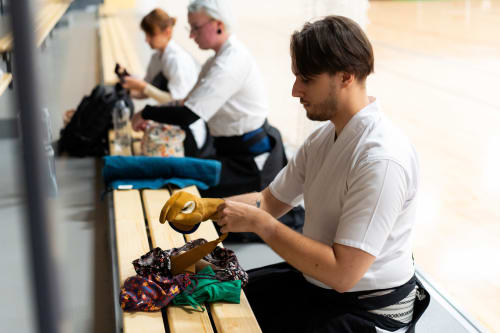 Element galerii, pierwszy trening