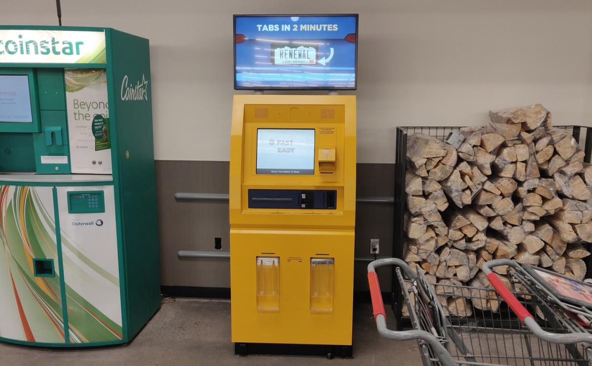 Colorado MV Express Kiosk retail store in Highlands Ranch, Colorado