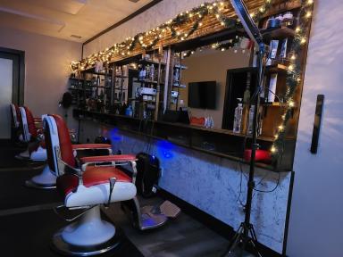Interior view of Carla's Barbershop
