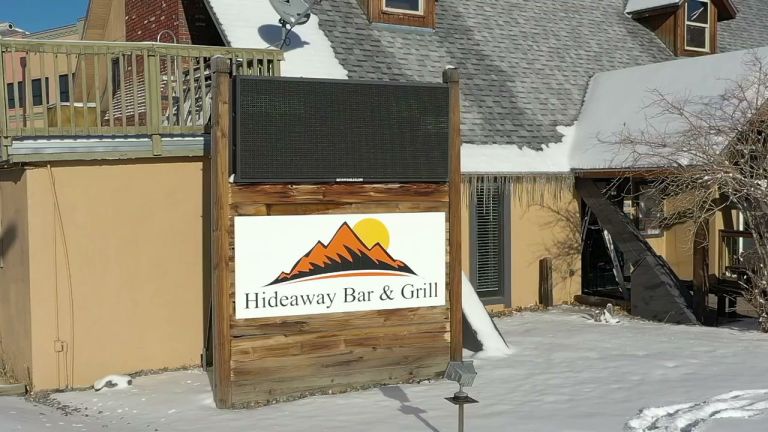 Interior view of Hideaway Bar & Grill