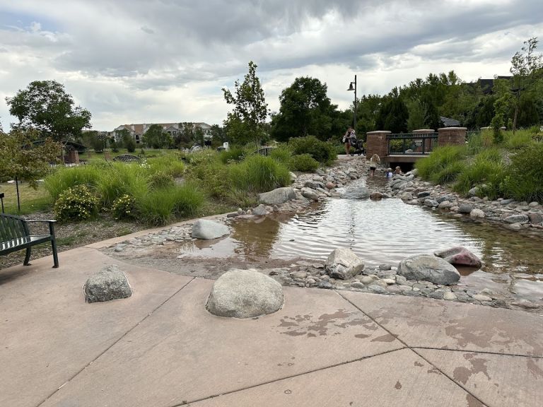 Civic Green Park atmosphere and seating