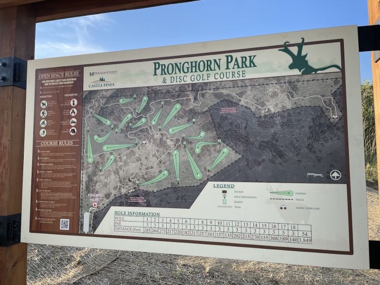 Pronghorn Park and Disc Golf Course exterior entrance