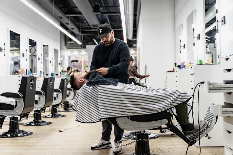 Interior view of Novo Barbers