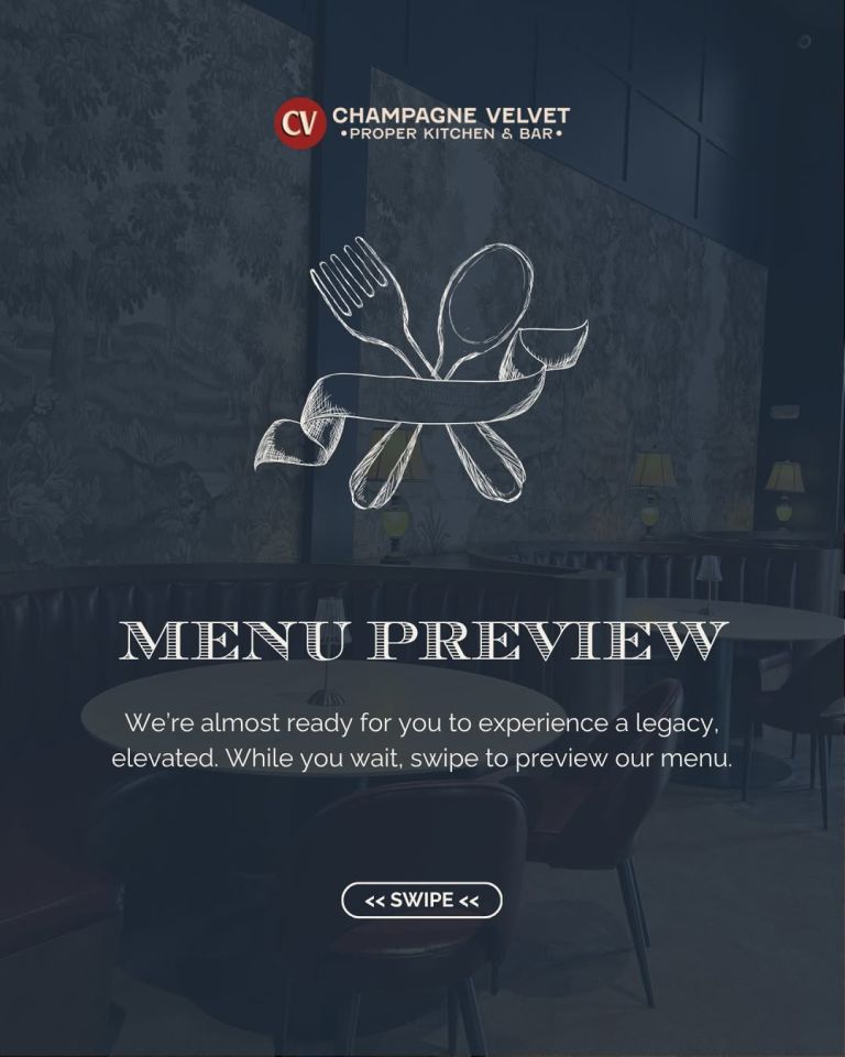Champagne Velvet Proper Kitchen & Bar logo — Castle Rock location menu preview tile