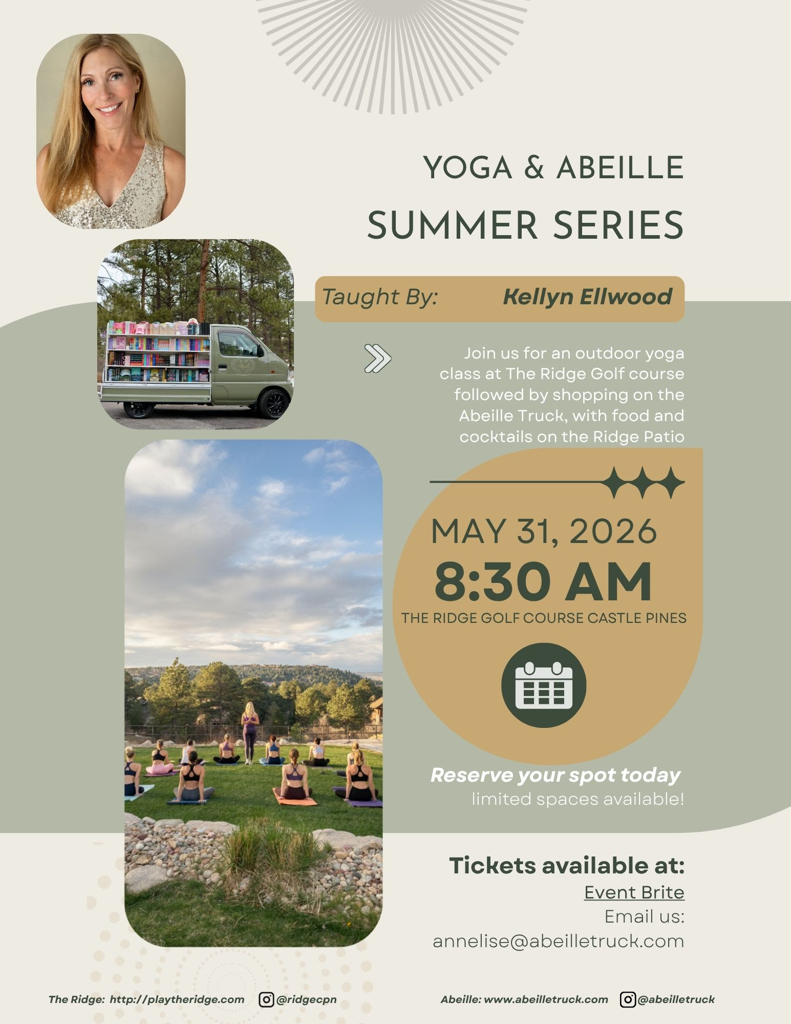 Yoga & Abeille at The Ridge at The Ridge at Castle Pines North on May 31, 2026