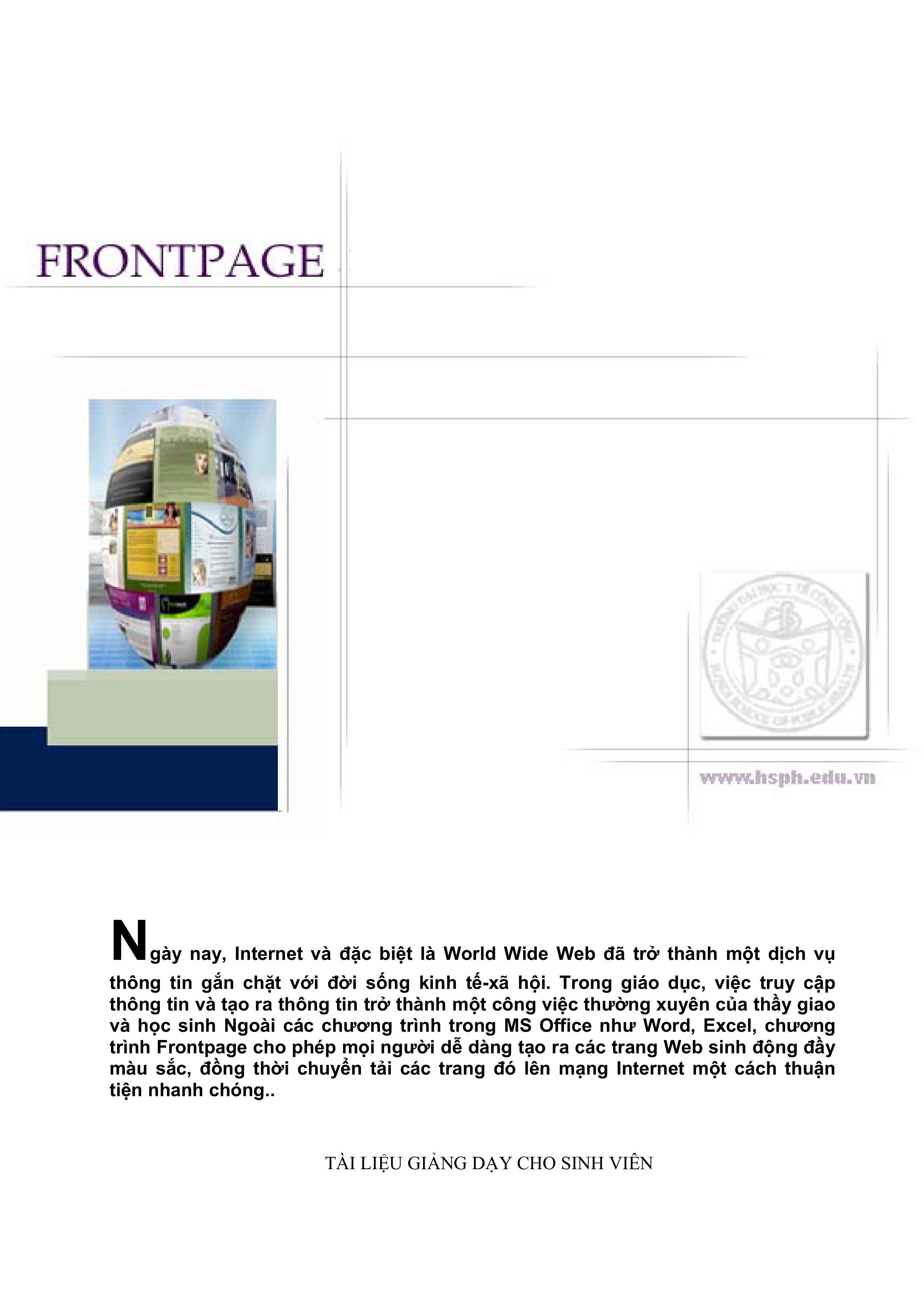 Giáo trình Frontpage Editor