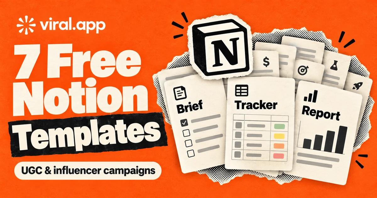 7 Free Notion Templates for UGC & Influencer Campaigns 7 Free Notion Templates for UGC & Influencer Campaigns