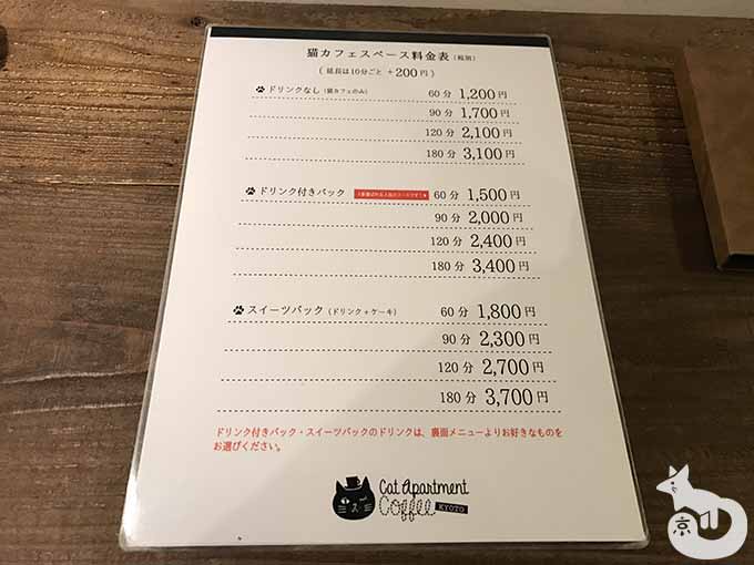 猫カフェメニュー