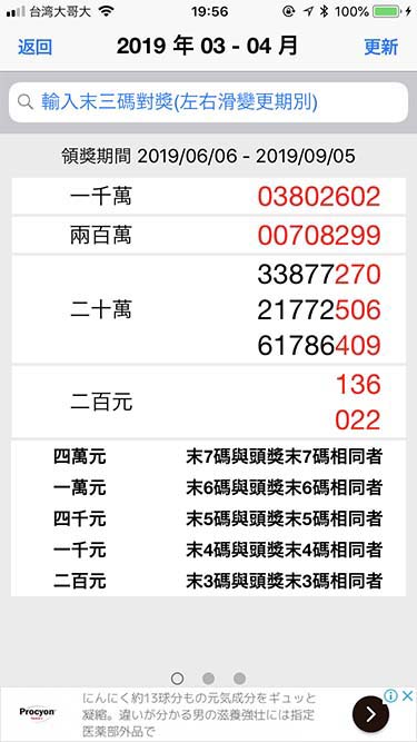 發票+|中獎號碼