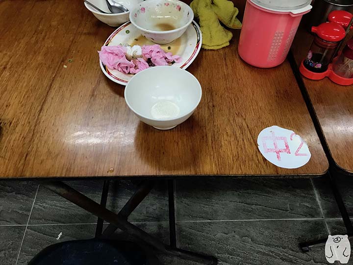 小杜意麵|テーブルの番号