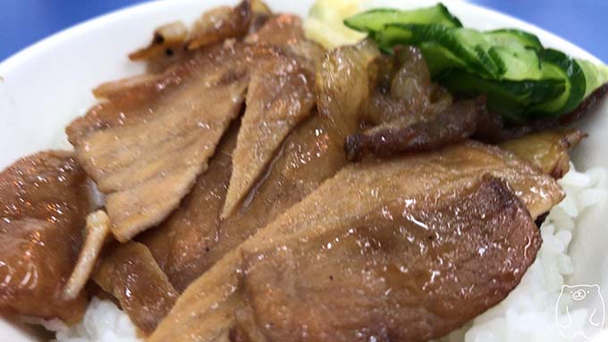高雄老周焼肉飯の焼肉飯の肉