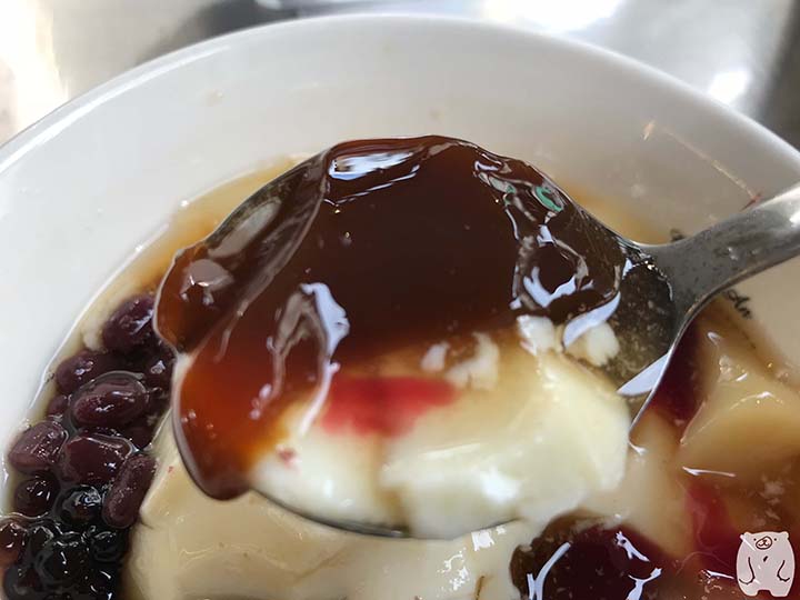 修安扁擔豆花|粉粿(さつまいも)と豆花をいただく