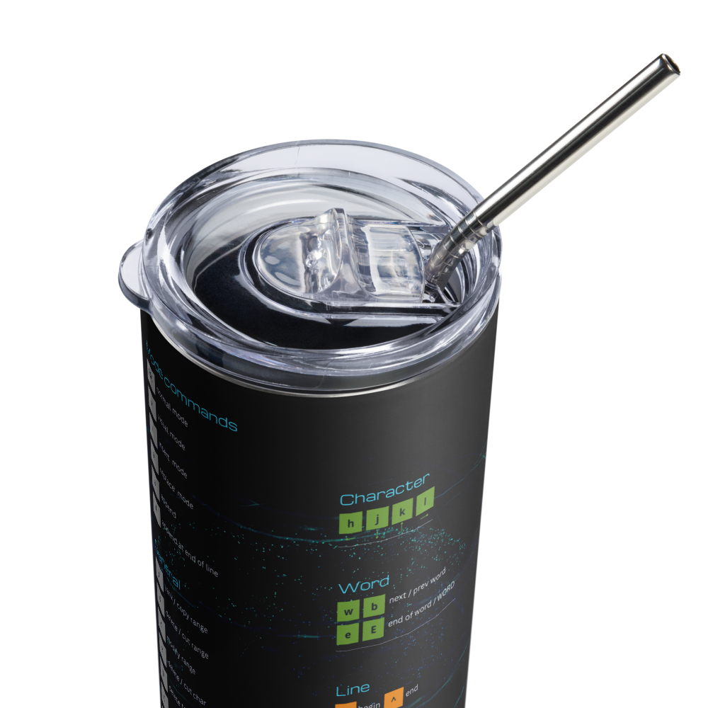 Stainless Steel Tumbler With VIM Hints 20 oz Academy Store