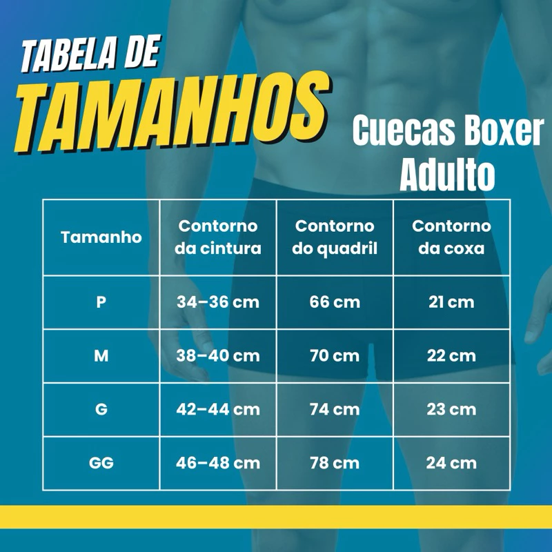 Visual 6 de Kit 3 Cuecas Boxer Masculinas Tuffer em Microfibra Premium Cueca Box Adulto Qualidade e Conforto para o seu dia a dia