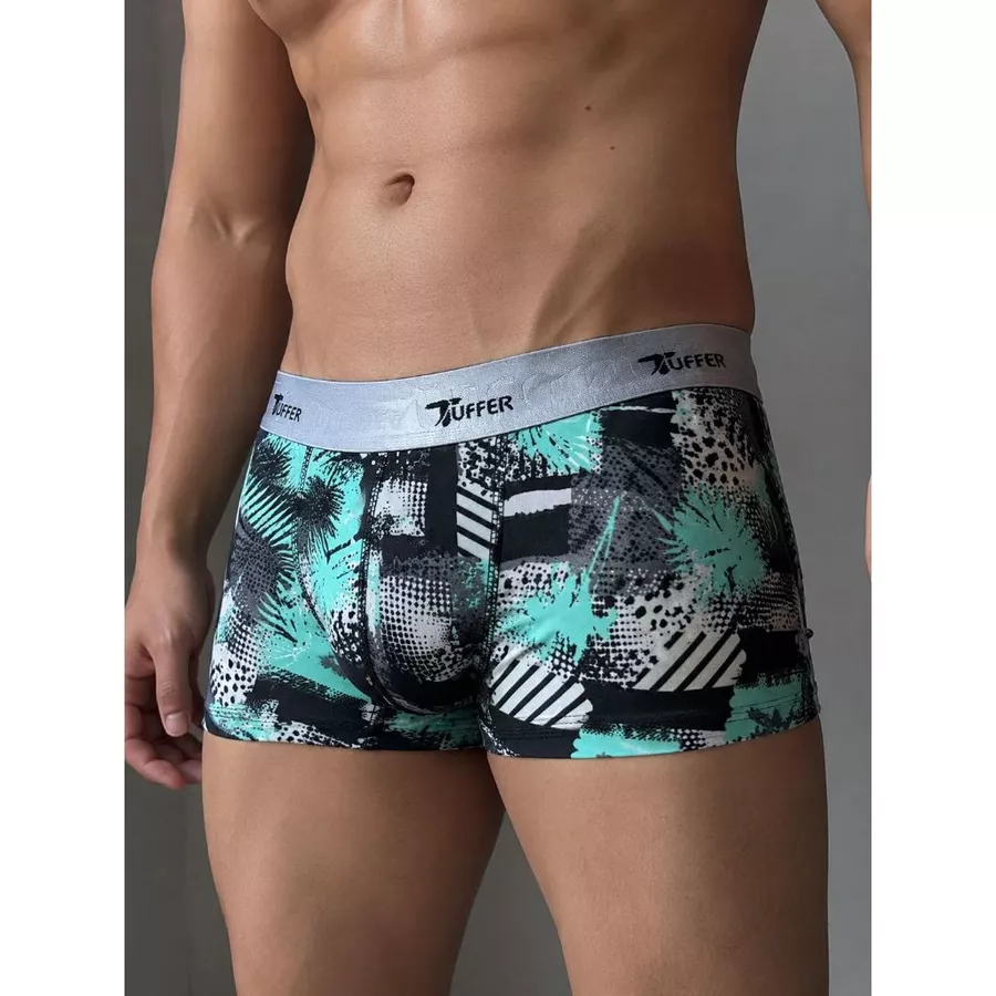 Visual 2 de Kit com 10 Cuecas Tuffer Adulto Boxer em Microfibra Estampada Cueca Box Masculina Conforto e Qualidade