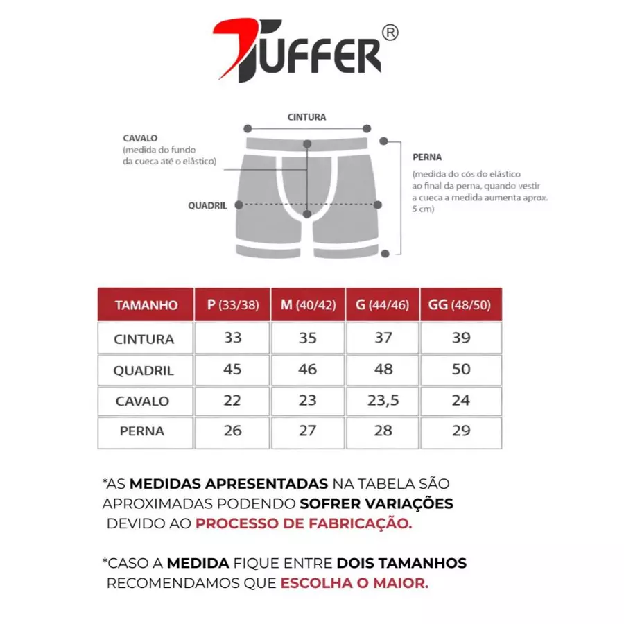 Visual 5 de Kit com 10 Cuecas Tuffer Adulto Boxer em Microfibra Estampada Cueca Box Masculina Conforto e Qualidade