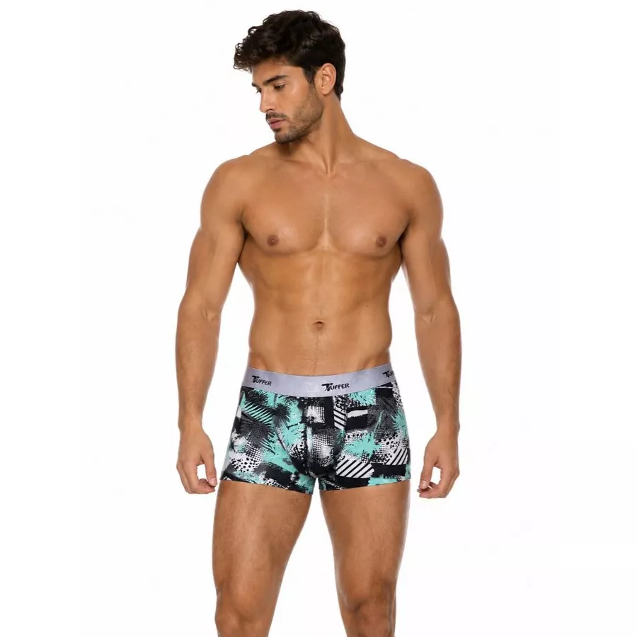 Visual 6 de Kit com 10 Cuecas Tuffer Adulto Boxer em Microfibra Estampada Cueca Box Masculina Conforto e Qualidade