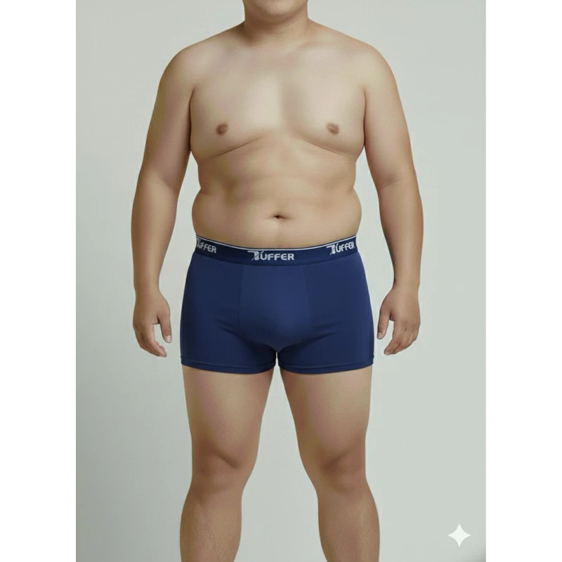 Kit 5 Cuecas Boxer Plus Size GG1 GG2 GG3 TUFFER em microfibra anti-cofrinho ,não enrola nas pernas