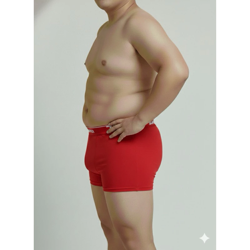 Visual 7 de Kit 5 Cuecas Boxer Plus Size GG1 GG2 GG3 TUFFER em microfibra anti-cofrinho ,não enrola nas pernas