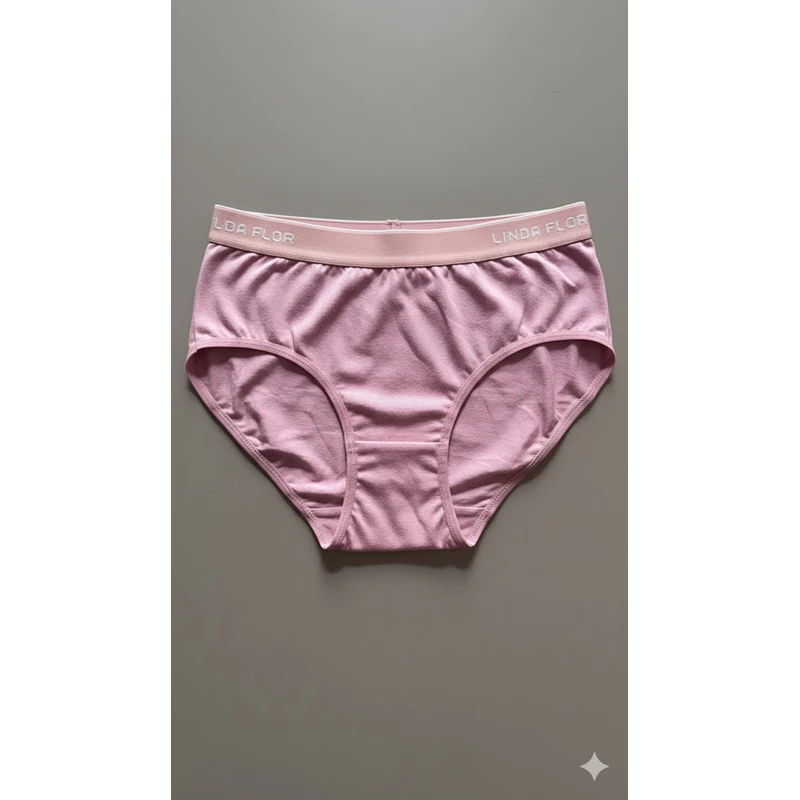 Visual 7 de Kit 5 Tangão Plus Size em Cotton Liso algodão Cos alto linda flor tanga feminina Extra grande