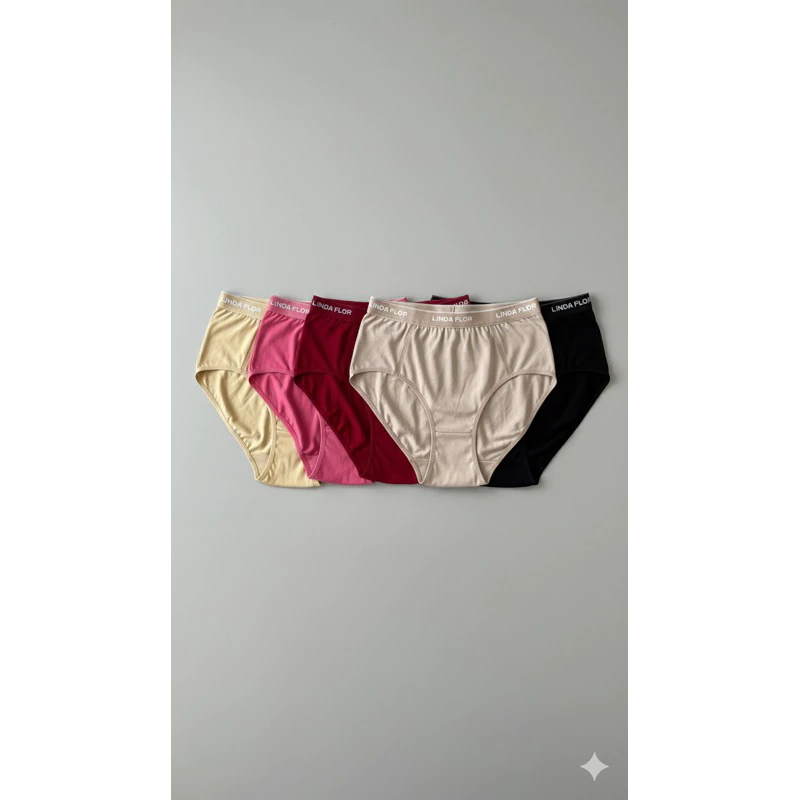 Visual 8 de Kit 5 Tangão Plus Size em Cotton Liso algodão Cos alto linda flor tanga feminina Extra grande