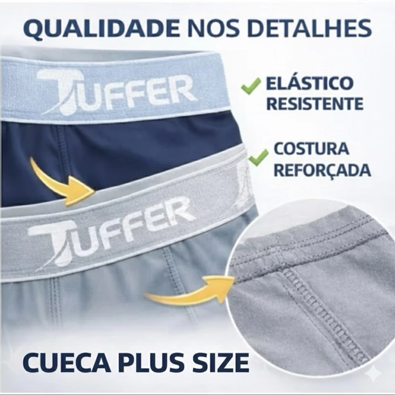 Kit com 10 Cuecas Plus Size Adulto em Microfibra Premium Lisa Cueca Box Masculino Extra Grande