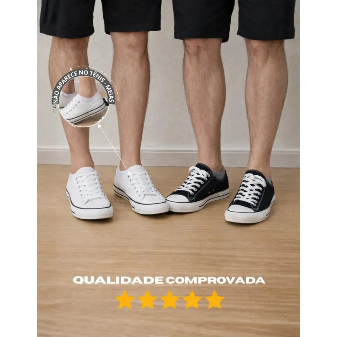 Visual 7 de Kit 12 Pares Masculina Soquete Em Fios De Algodão