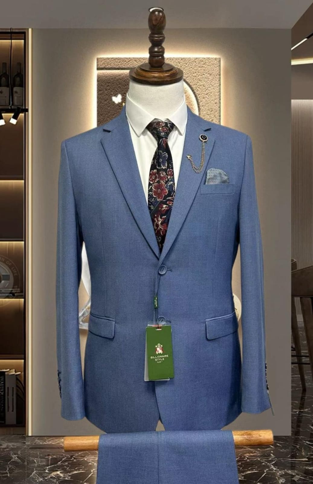 Sky Blue Complete Men Official Suit