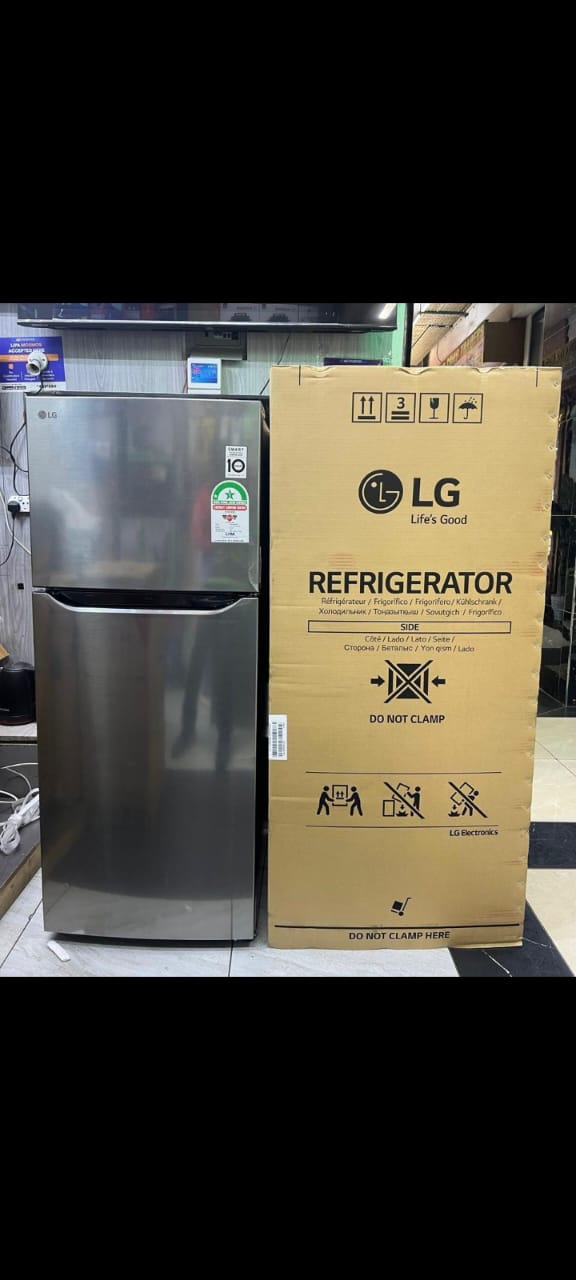 LG No Frost Refrigerator 234 Litres Double Door Refrigerator Top Mounted Freezer Silver