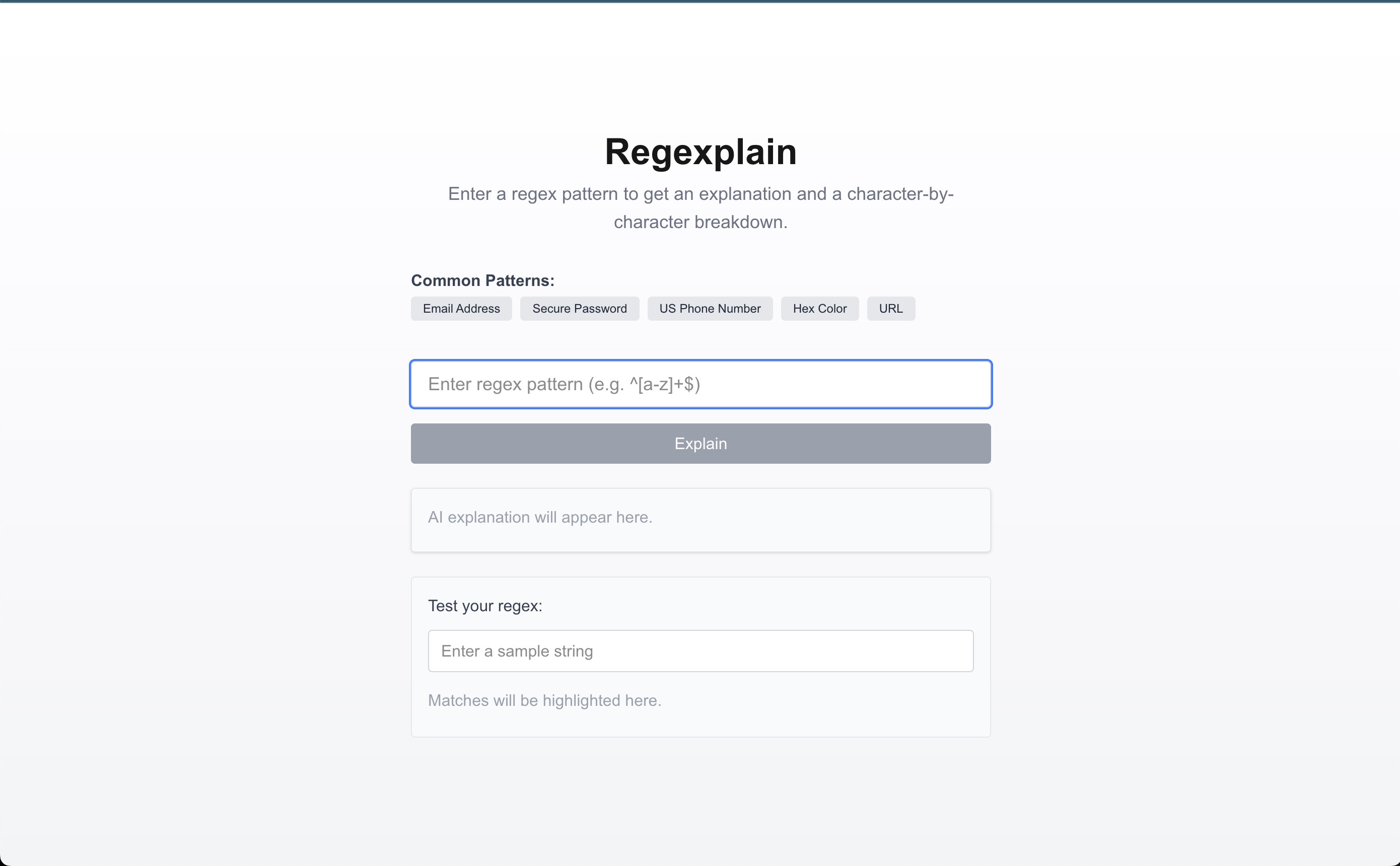 Regexplain screenshot