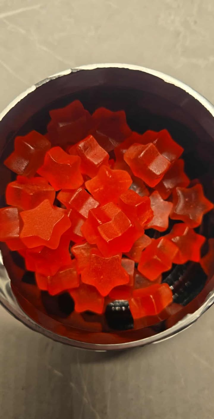 Red star-shaped gummies sold as LullaBites.