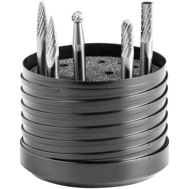 PFERD TUNGSTEN CARBIDE BURR SET 5PC 6MM DIAMETER