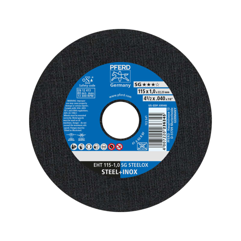 CUTTING DISC 115 X 1 X 22.23 INOX