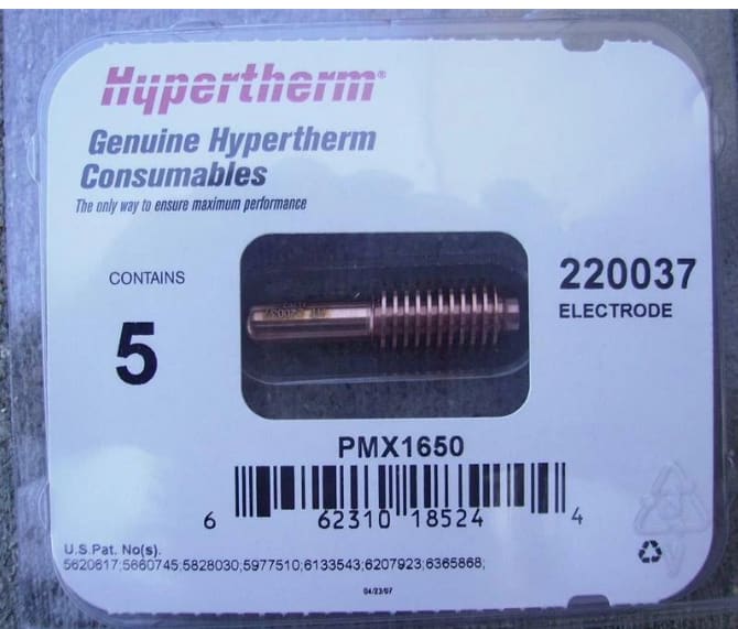 HYPERTHERM 220037 PMX1650 ELECTRODE 100AMP